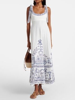 knee length dresses for ladies Alemais Casa Midi Dress Cream
